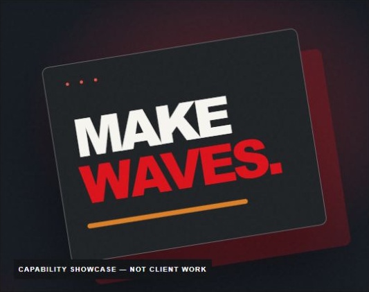 Make Waves digital experience concept artwork