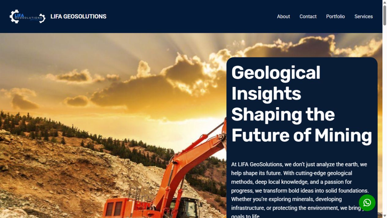 Lifa Geo Solutions website designed by TFE Studios